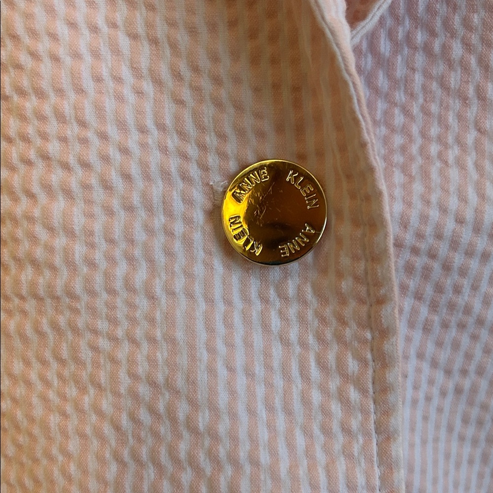 Anne Klein Pink Seersucker Blazer - Picture 3 of 10